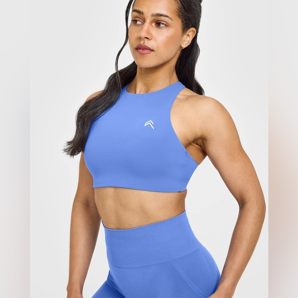 Oner Active EasyLift™ High Neck Sports Bra | Glaucous Blue - M